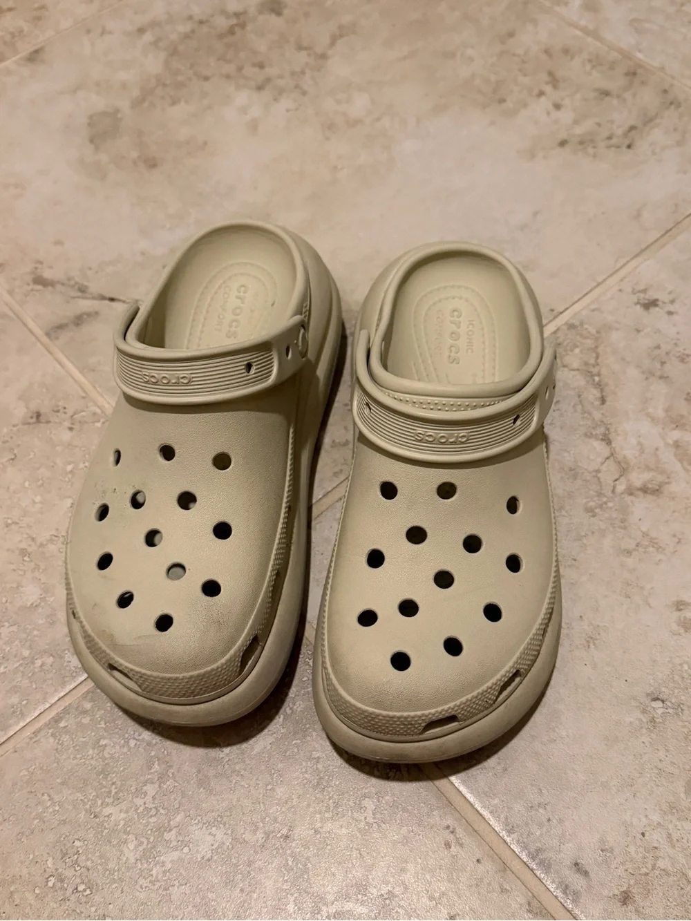 CROCS Women Classic Clogs in Light Beige